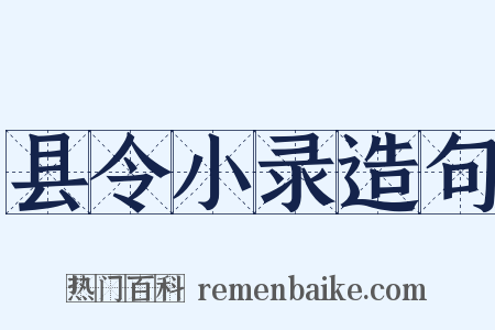 县令小录造句是什么意思的图片